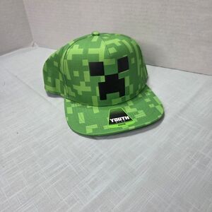 Youth Green Minecraft Pixelated Cap